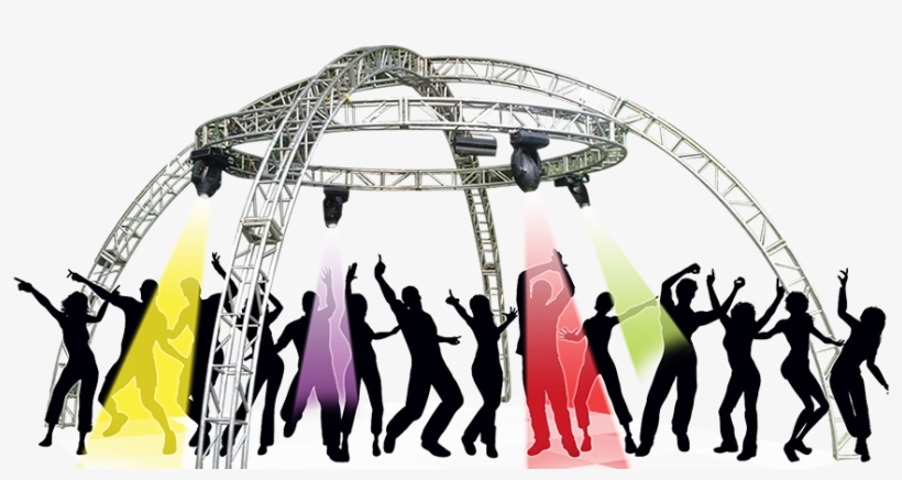 Resultado De Imagen De Luces De Escenarios Png - Dancing Crowd Silhouette, transparent png download
