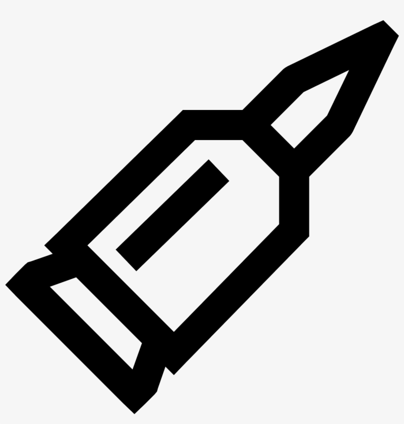It's A Logo Of A Pointed Bullet Still In It's Casing - Flat Bullets Icon Png, transparent png download