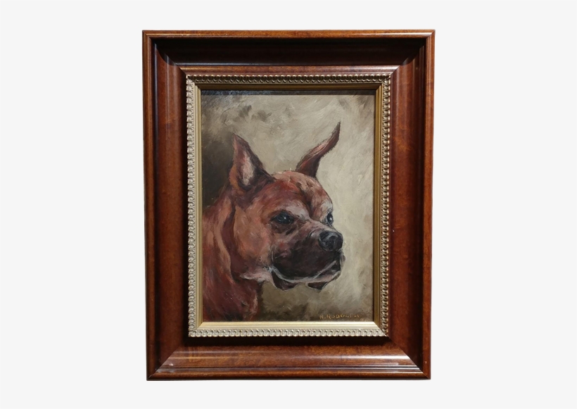 Portrait Of A Boxer Dog -impressionist - Oil Painting, transparent png download