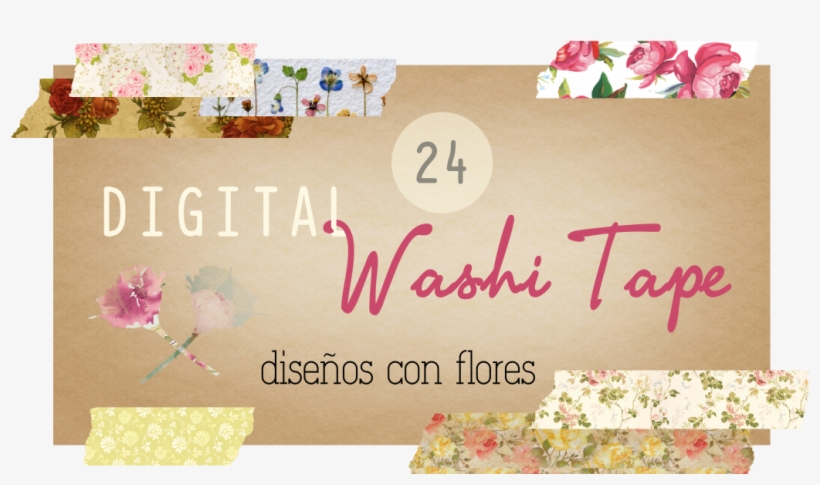 Digital Washi Tape Florales - Romantic Vintage Floral Anchor Be Round Car Magnet, transparent png download