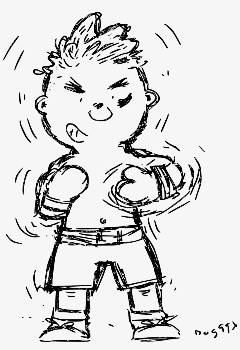 This Free Icons Png Design Of Sketch Cartoon Boxer, transparent png download