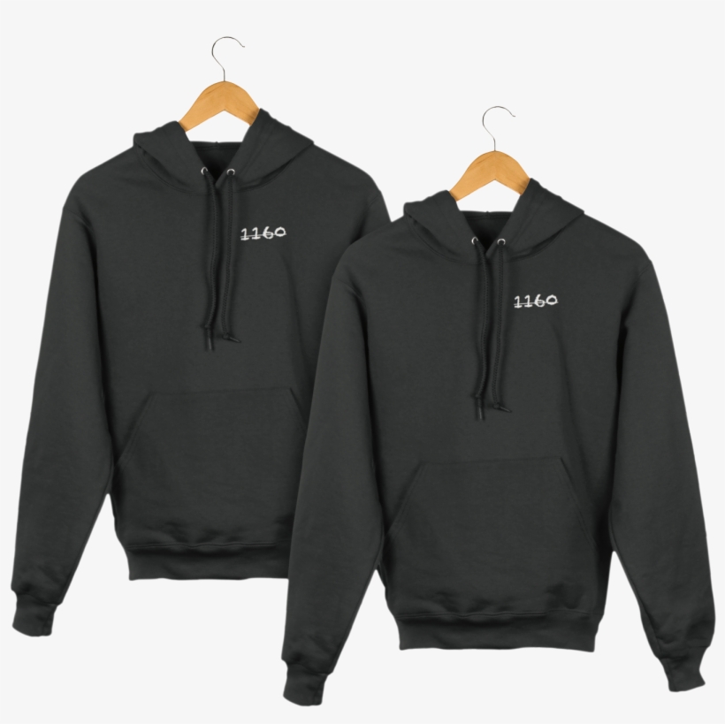 1160 Classic Crossed Out Inverted Black Hoodie - Sweatshirt, transparent png download