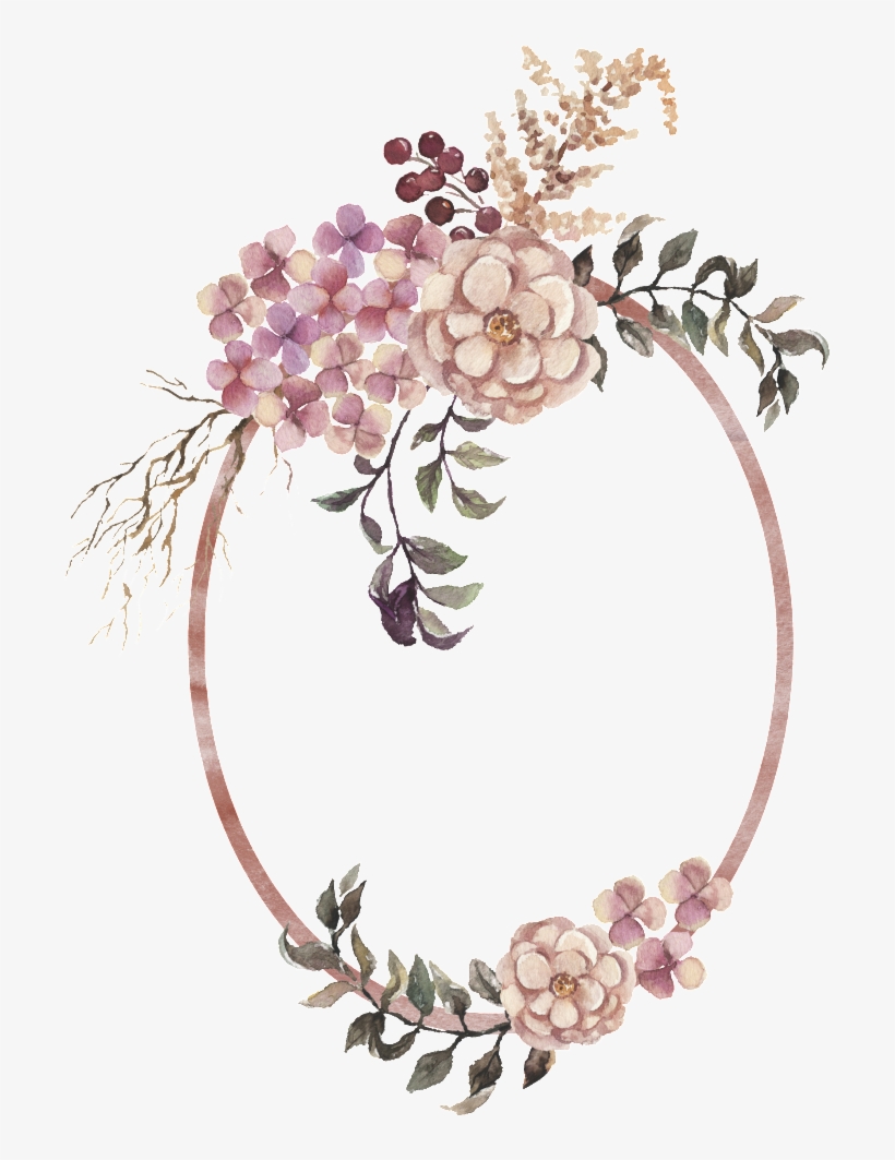 Free Wedding Decoration Watercolor Transparent - Wreath, transparent png download