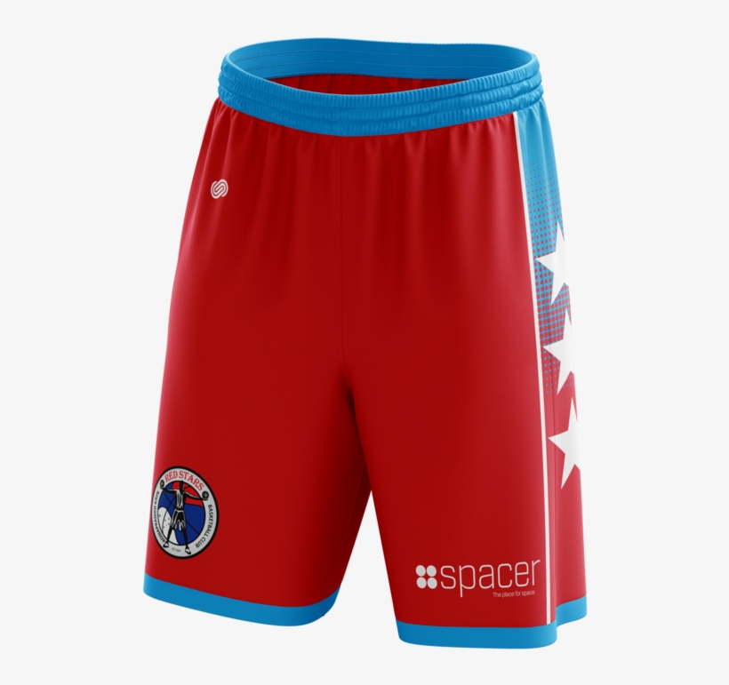 Red Stars Basketball Shorts - Shorts, transparent png download