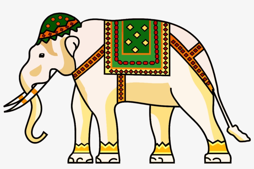 Decorated Elephant Vector Png, transparent png download