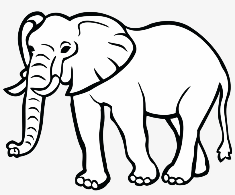 Png Black And White Stock Crafty Design Black And White - Elephant Clip Art Black And White, transparent png download