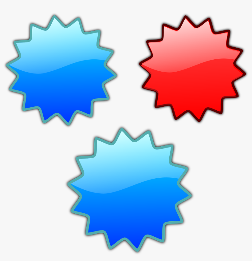 Red Blue Purple Stars Svg Clip Arts 600 X 593 Px, transparent png download