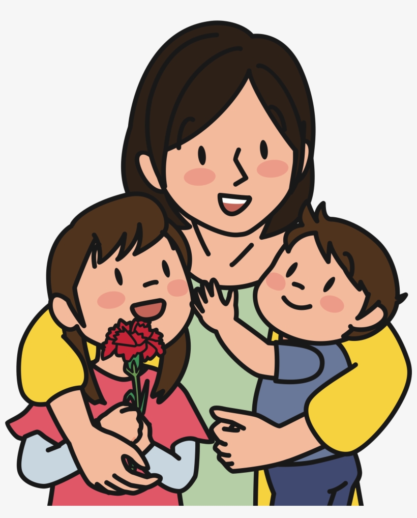 This Free Icons Png Design Of Mother And Children, transparent png download