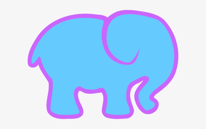 Purple & Blue Elephant Svg Clip Arts 600 X 436 Px, transparent png download