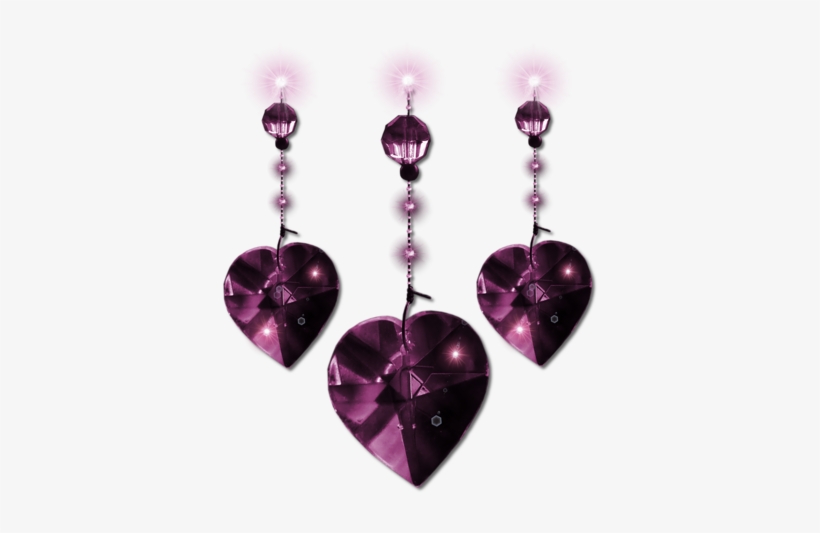 Pink Heart Jewels Png - Earrings, transparent png download