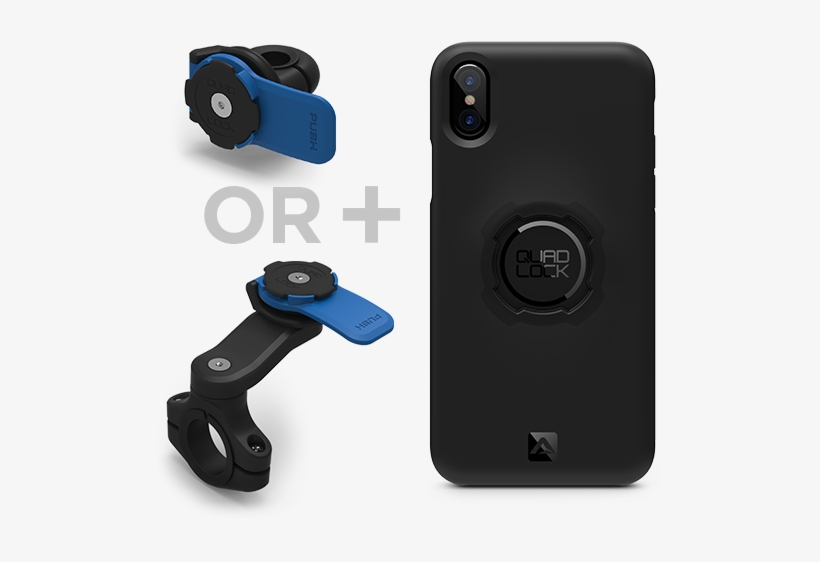Handlebar/mirror Mount Kit- All Iphone Devices - Quad Lock Moto Iphone 7, transparent png download