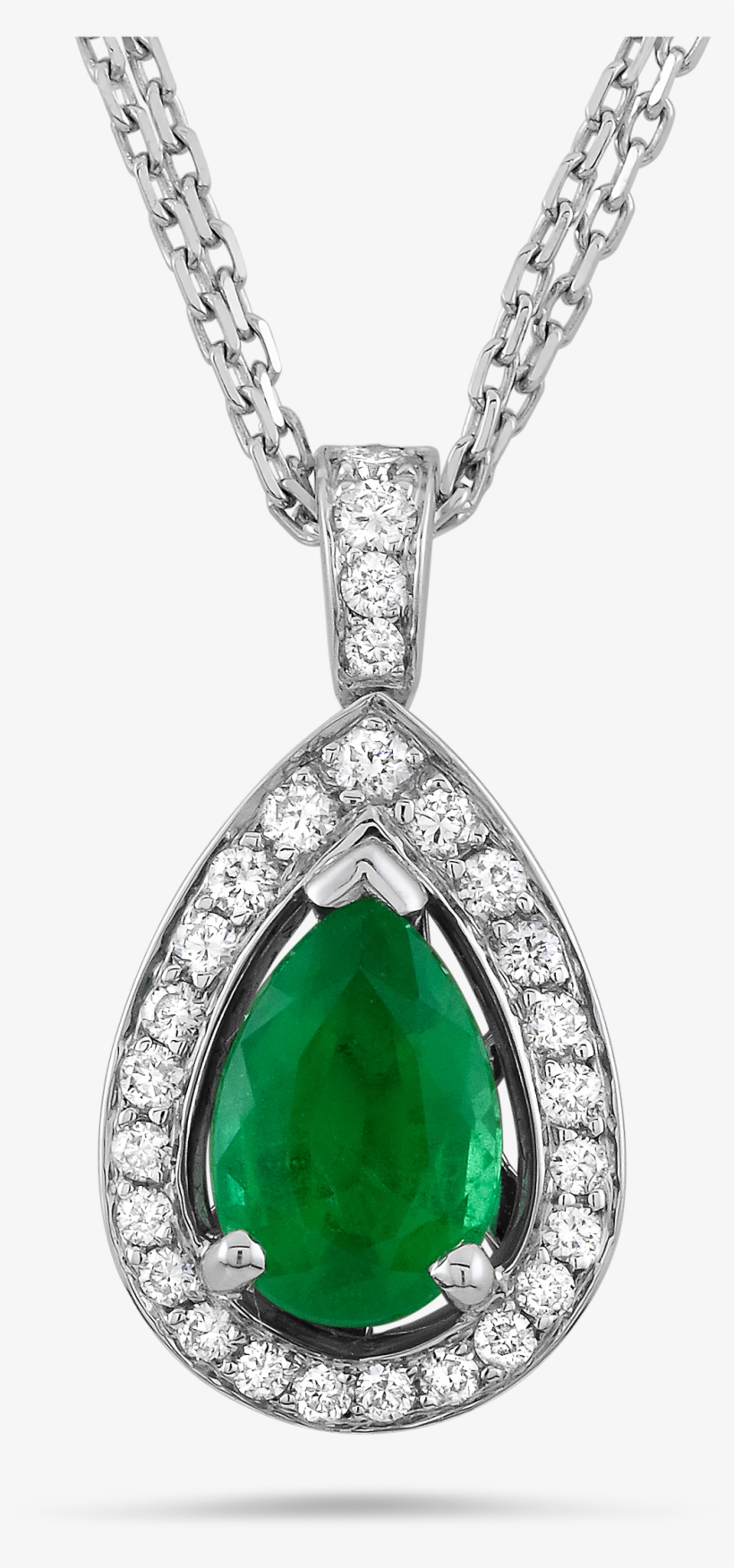 Green Diamond Pendant Png Image - Emerald Pendant Png, transparent png download