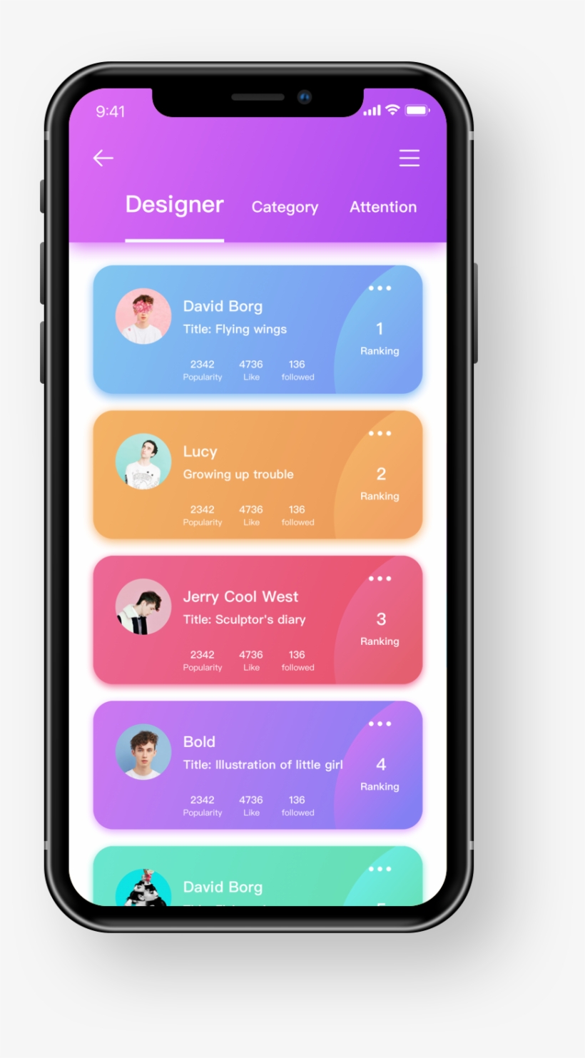 Iphone X Dark Copy - Ranking App Design, transparent png download