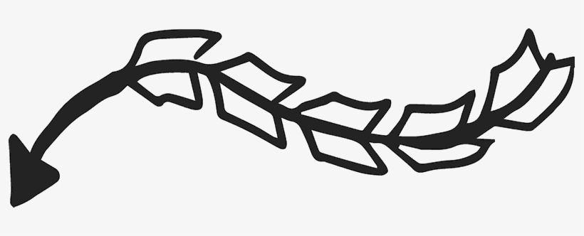 Arrow Pointing And Wavy Rubber Stamp - Arrow, transparent png download