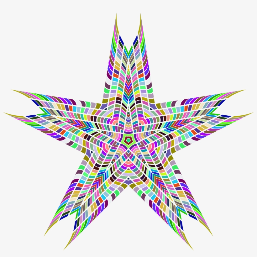 This Free Icons Png Design Of Prismatic Star Blocks, transparent png download