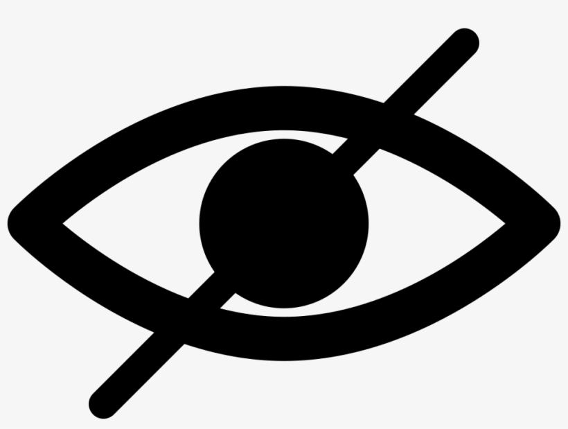 Blind Symbol Of An Opened Eye With A Slash Comments - Blind Eye Clipart Png, transparent png download
