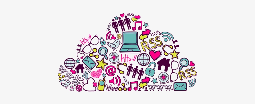 Cloud-computing Cloud Services - Facebook Like Pics Collage, transparent png download