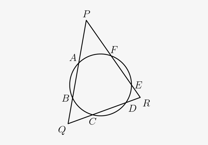 A Circle Is Drawn That Intersects All Three Sides Of - Geometry, transparent png download