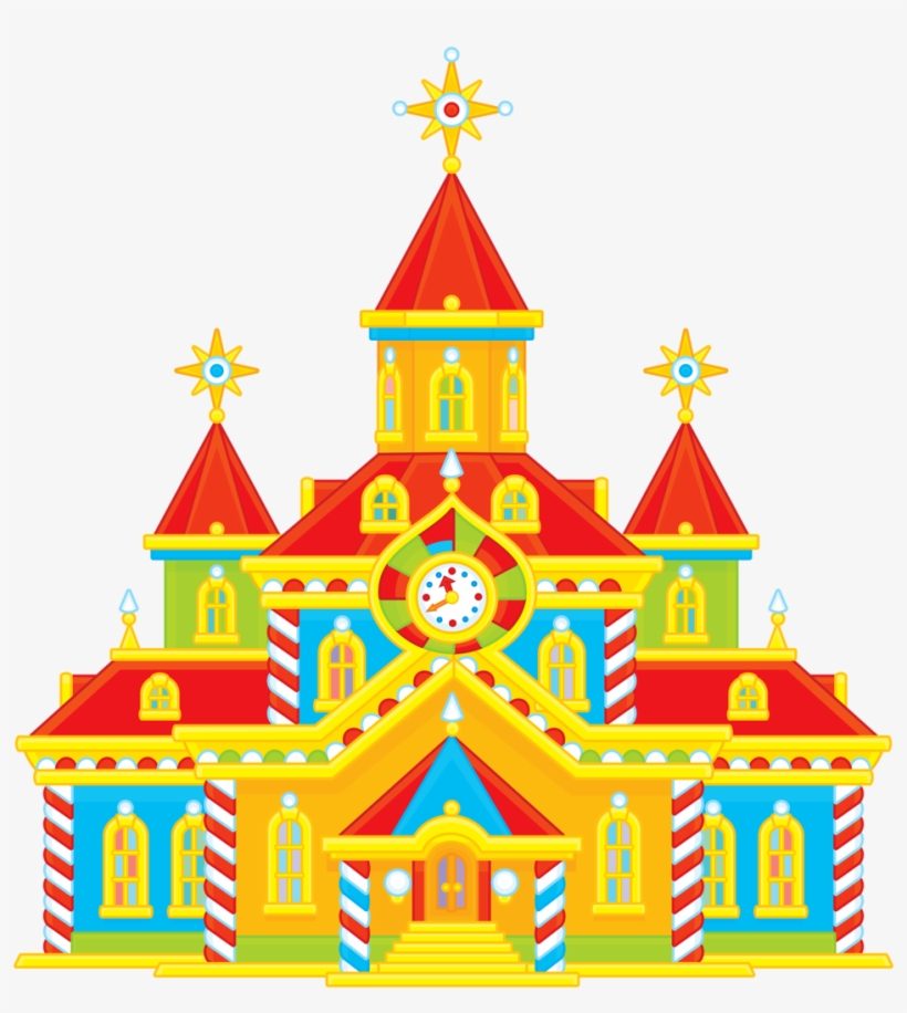 Casas, Palácios E Etc - Ель Растет Перед Дворцом А Под Ней Хрустальный Дом, transparent png download