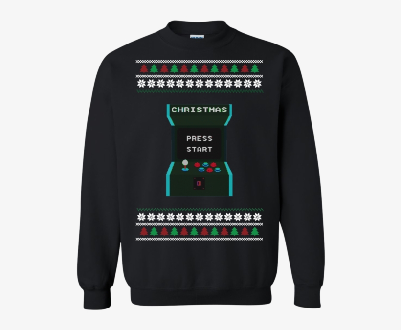 Christmas Ugly Sweater Christmas Press Start Hoodies - Cute Hosa T Shirt Design, transparent png download