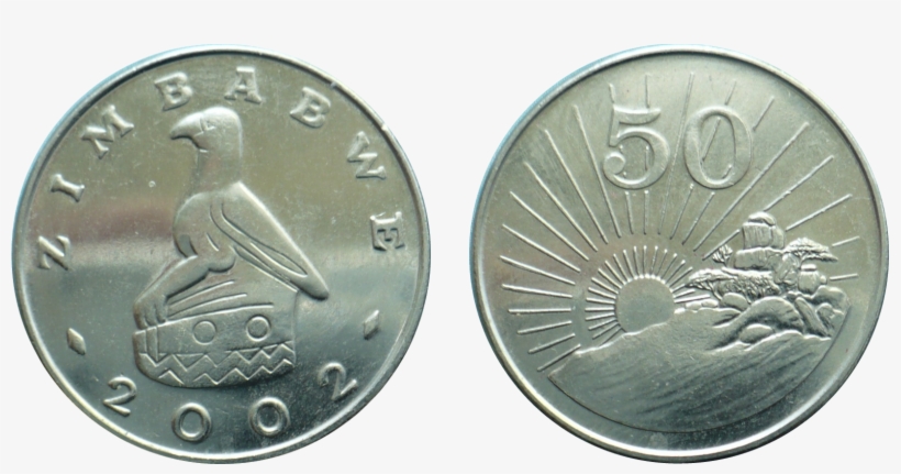 Zimbabwe 50 Cents - 50 Cent Zimbabwe Money, transparent png download