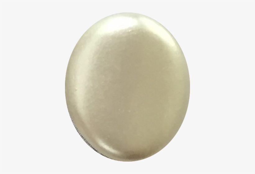 White Pearl Glass Drop Button, Curved Ova,l 2 Sizes - Sphere, transparent png download