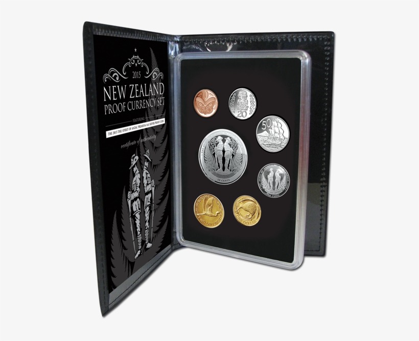 2015 New Zealand Proof Currency Set - Nz Anzac 50c Coin, transparent png download