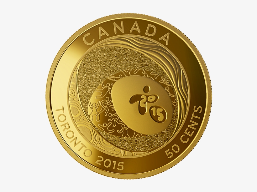 50 Cent Gold Plated Coin - Coin, transparent png download