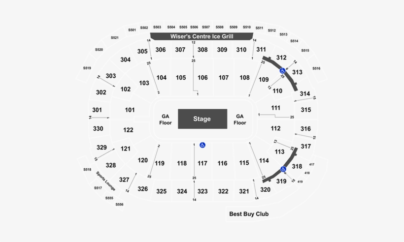 Full Map - Rogers Arena, transparent png download