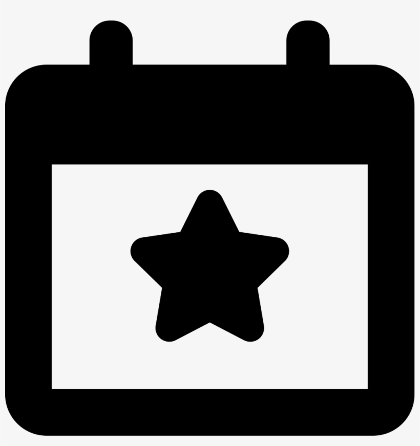 Election Event On A Calendar With Star Symbol Comments - Evento Simbolo, transparent png download