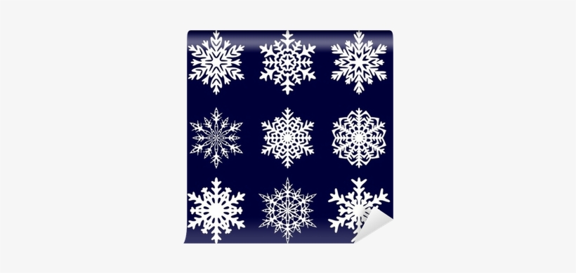 Vector Illustration - Snowflakes In A Row Blue Pillow, Throw Pillows,polyester,, transparent png download