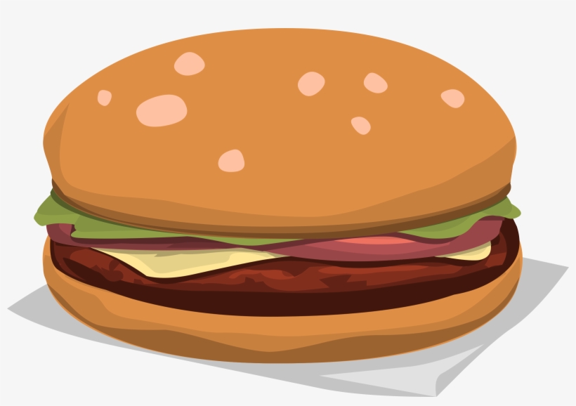 Hot Dog Clipart Plain Hamburger Pencil And In Color - 5'x7'area Rug, transparent png download