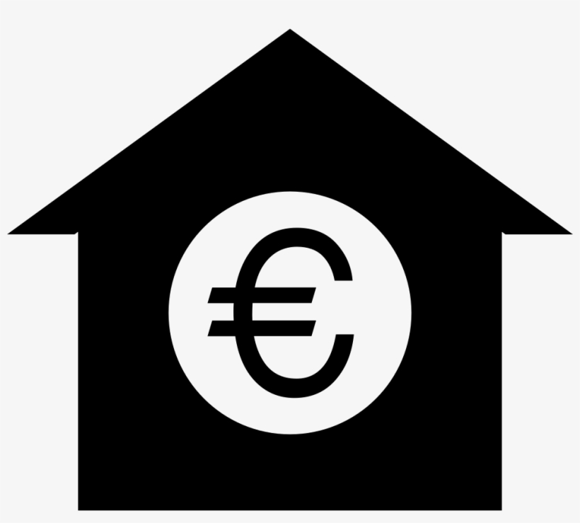 Euro Symbol On House Comments - House Icon Money, transparent png download