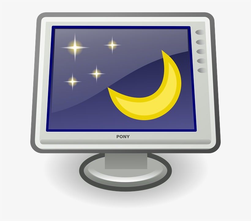 Screensaver, Display, Monitor, Desktop, Icon, Moon - Screen Saver Clipart, transparent png download