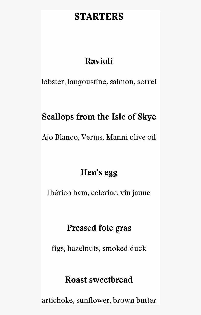 Menus Restaurant Gordon Ramsay Png Wine Tasting Menu - Thumbnail, transparent png download