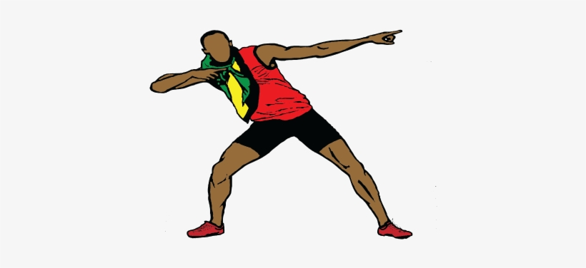 Running Usain Bolt Coloring Page - Free Printable Coloring Pages for Kids