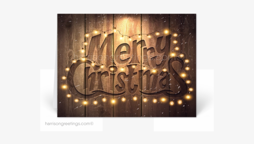 Rustic Wood Merry Christmas Holiday Cards - Christmas Day, transparent png download