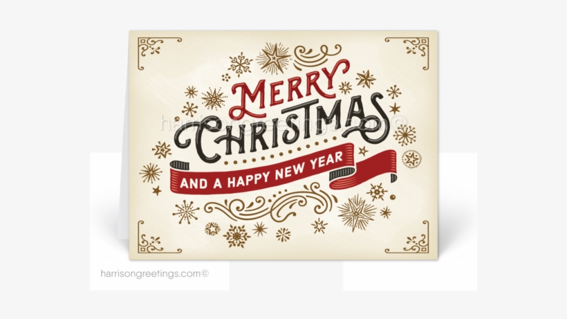Art Deco Merry Christmas Holiday Cards - Merry Christmas Holiday Cards - Set Of 20, transparent png download