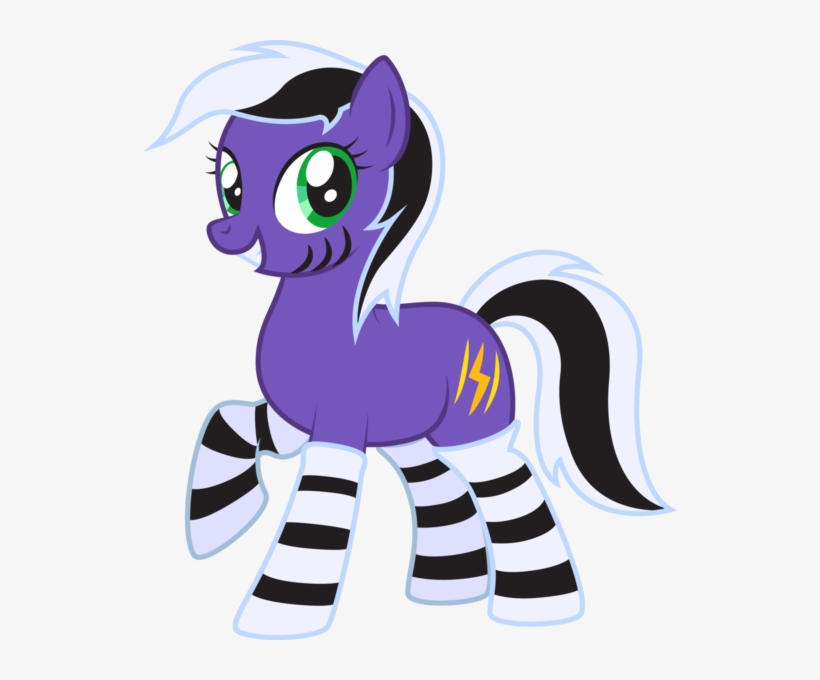 Lightning Stripe, Black And White Mane, Clothes, Derpibooru - Cartoon, transparent png download