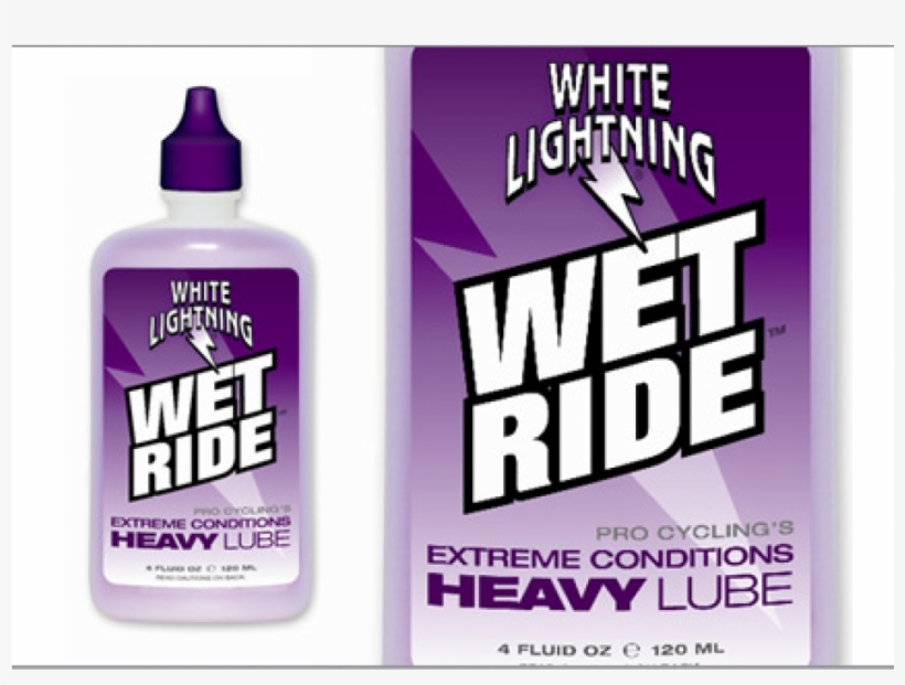White Lightning Wet Ride Bike Lube - White Lightning Wet Ride Lube, 8oz Drip, transparent png download