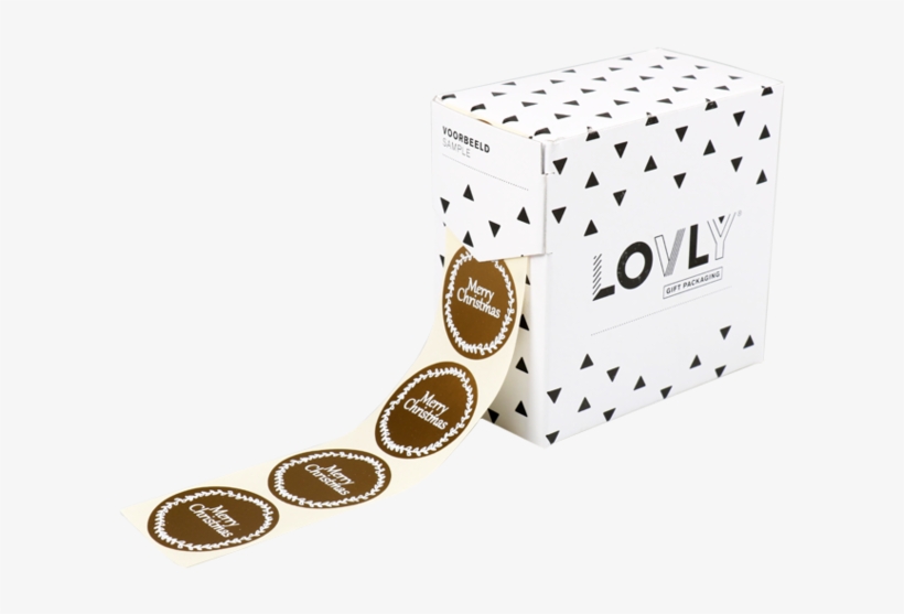 Lovly® Label, Paper, Merry Christmas, ∅40mm, Gold - Lovly Etiket, Papier, Merry Christmas, ∅40mm, Goud, transparent png download