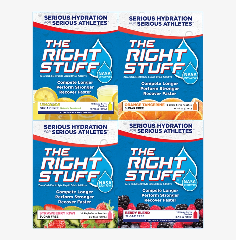 40 Pouch Pack - Right Stuff Electrolyte Drink Additive Std - Retail, transparent png download