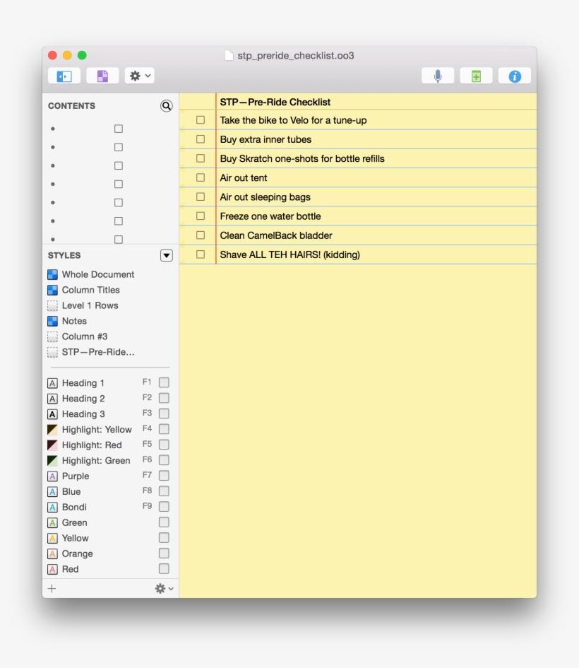 Need A Yellow Legal Pad For Taking Notes Well, Here - Omnioutliner, transparent png download