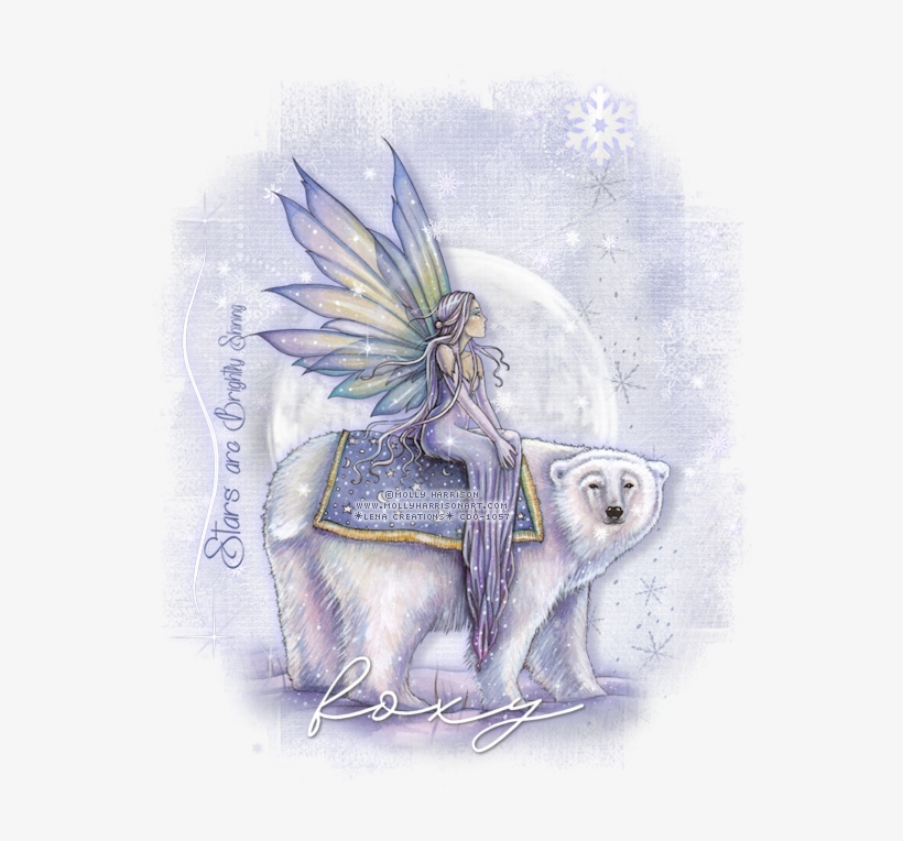 *guest* Ct Tag For Foxy's Designz - Mystischer Weihnachtskarten-feenhafter Reiteisbär Karte, transparent png download