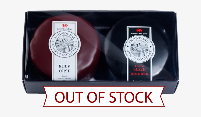 Duo Black Bomber Ruby Mist Gift Pack Snowdonia Cheese - Snowdonia Cheese Co. Snowdonia Cheese Company Truckle, transparent png download