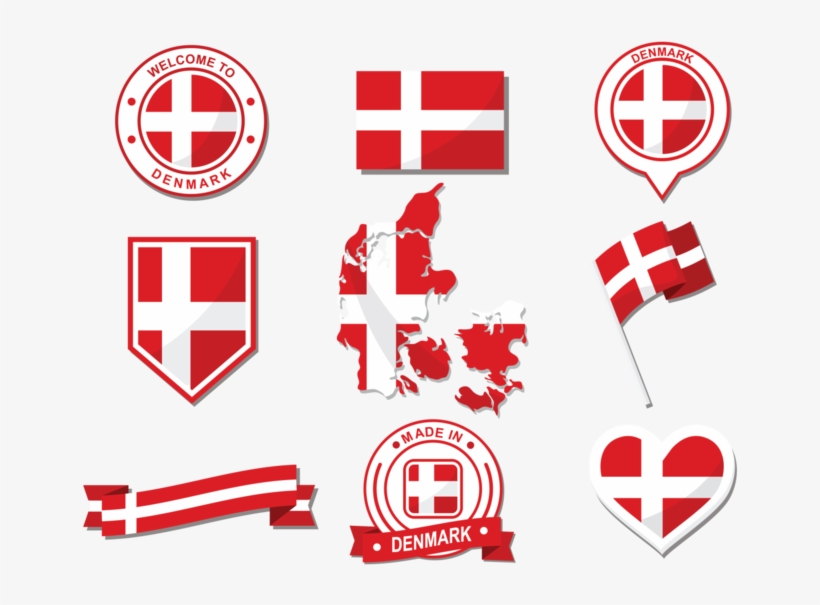 Danish Flag Vector, transparent png download