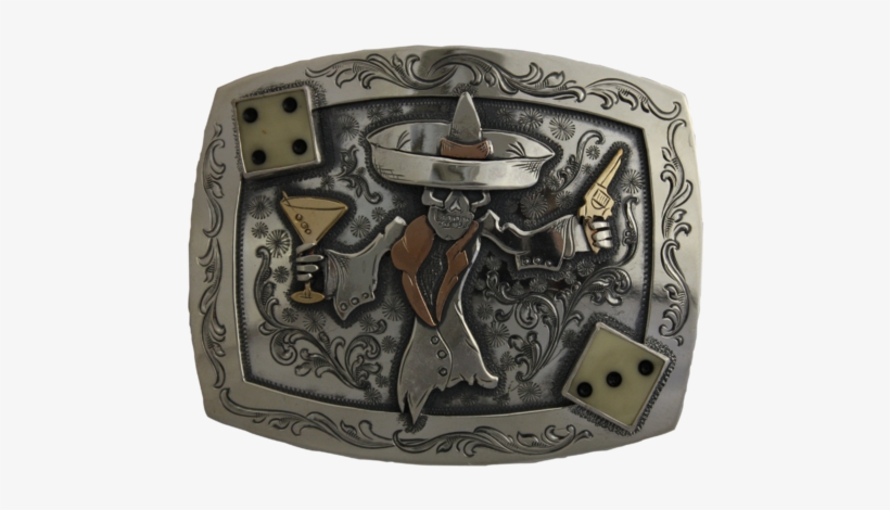 Johnny Bones Trophy Sterling Silver And 14k Gf Buckle, transparent png download