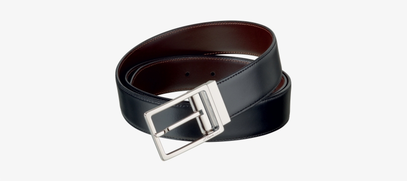 Palladium And Leather Finish Auto Reversible Buckle - St Dupont Belts, transparent png download