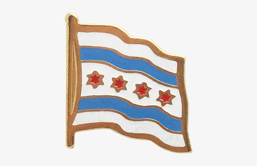 City Of Chicago Flag Lapel Pin - Flag, transparent png download