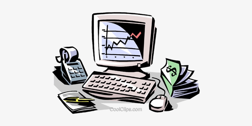 Calculator, Money Book And Computer Royalty Free Vector - Illustration, transparent png download